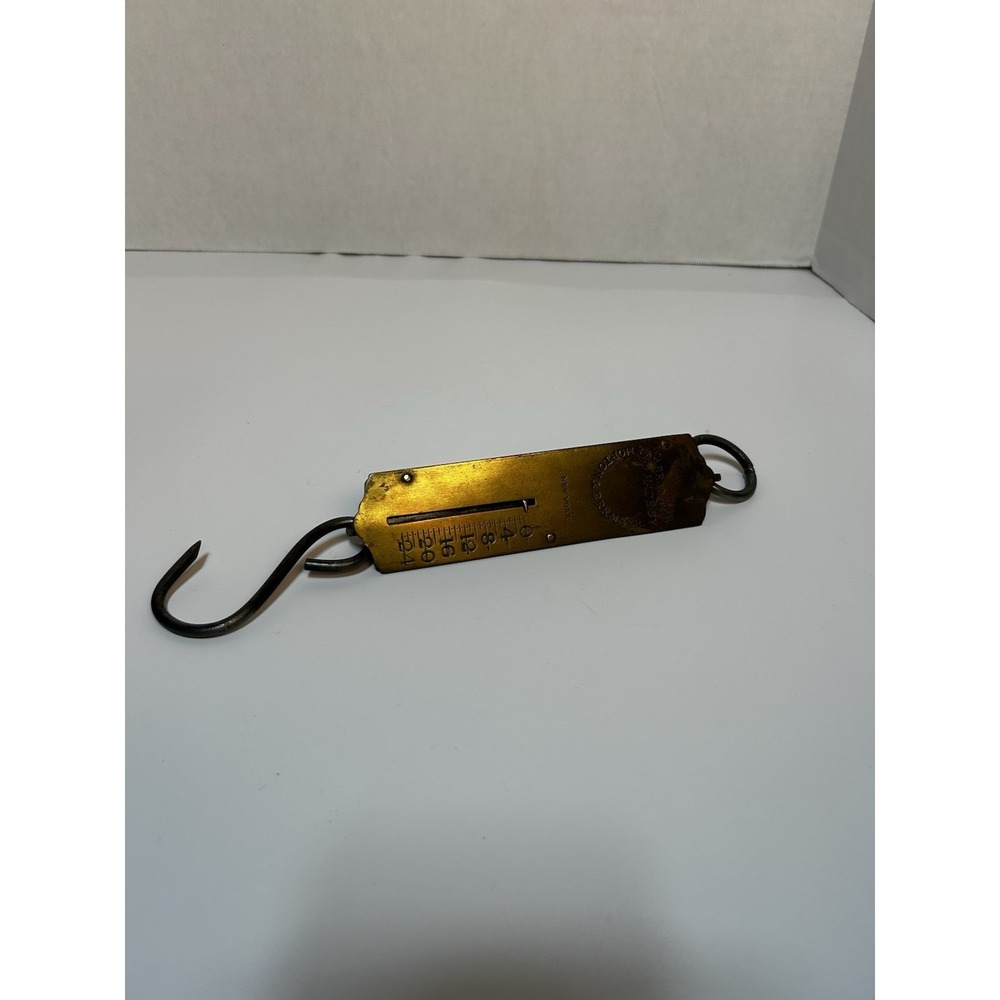 Vintage Morton & Bremner NY Spring Balanced Warranted 24 lb Hanging Scale